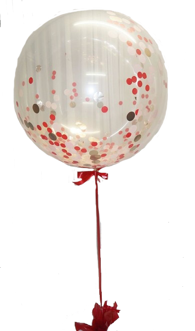 Sparkling Love Confetti Balloon - Balloon (389x659), Png Download