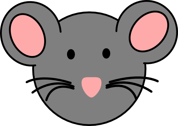 Mouse Head Clipart - Mouse Face Cartoon (600x423), Png Download