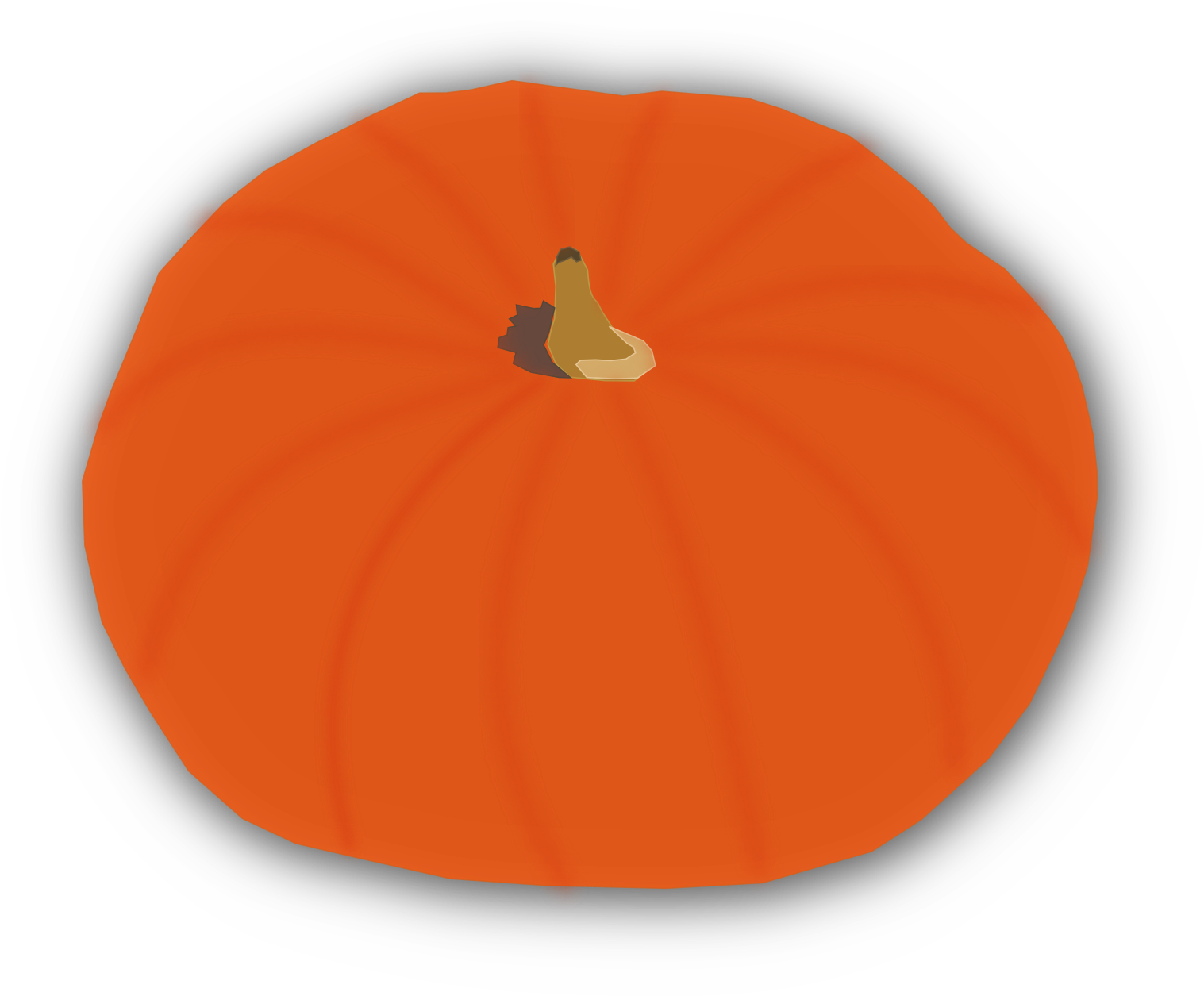 Drawing Of Big Orange Pumpkin - Pumpkin (1920x1529), Png Download