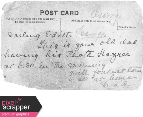 Postcard Template - Digital Scrapbooking (456x456), Png Download