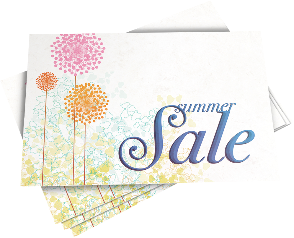 Summer Sale Postcard Design Template - Postcard (1644x1232), Png Download