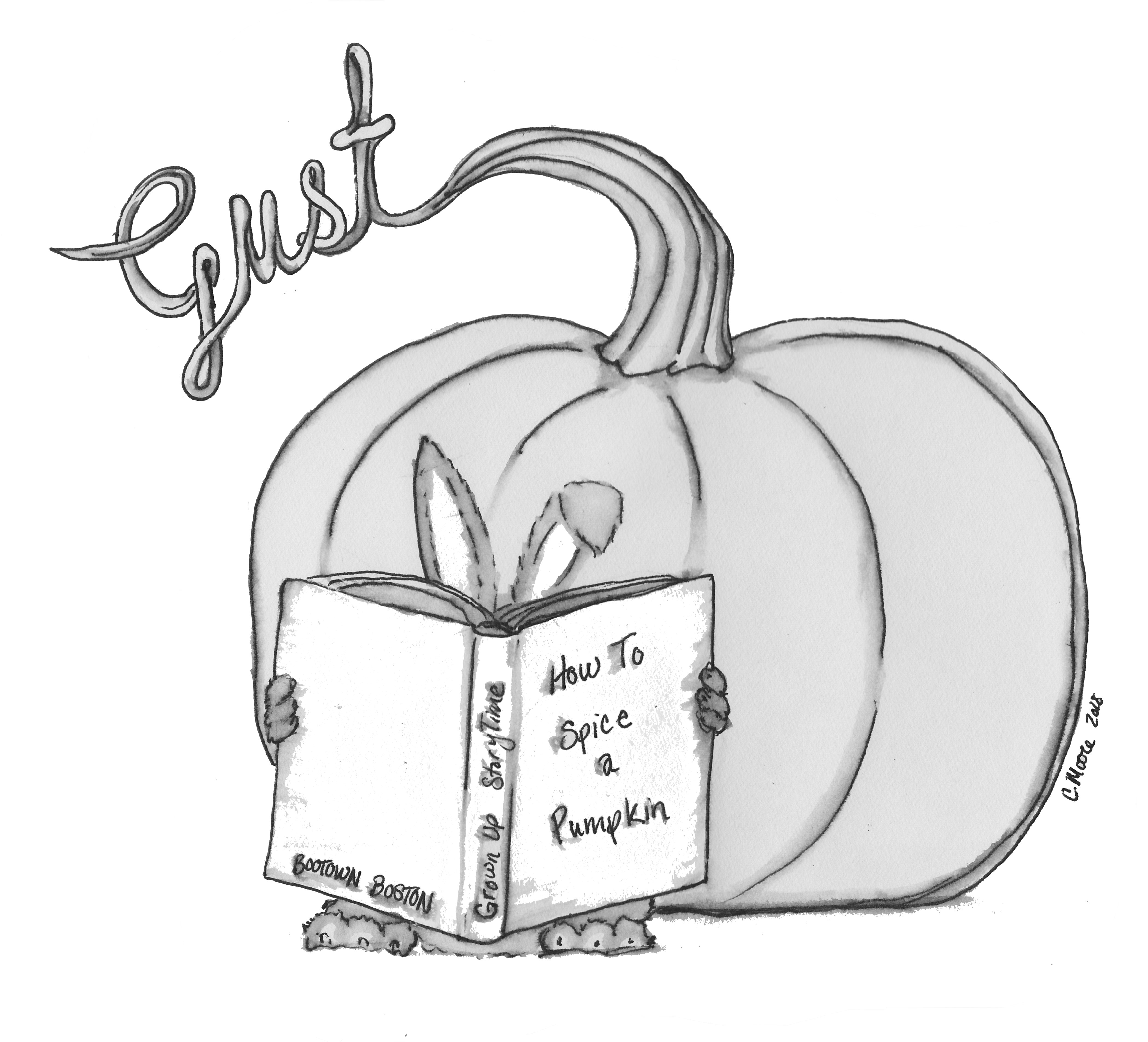 Pumpkin Spiced Gust - Sketch (4198x3809), Png Download