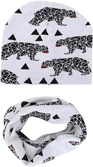 Petite Bello Hats Bear Baby Cool Hat & Scarf - Toddlers Children Caps Scarves Set Winter Autumn Baby (600x600), Png Download