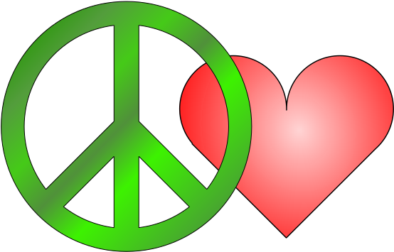 It Was Write About This, Or Write About The Actual - Black Peace Sign (672x391), Png Download