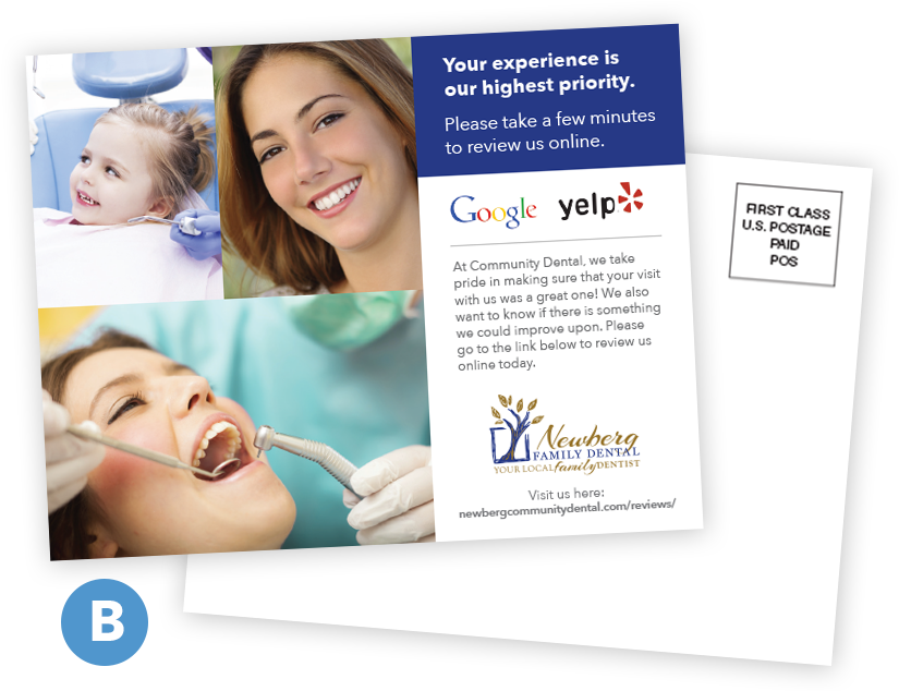 Choose Postcard Template A, B Or C - Postcard Asking For Reviews (837x633), Png Download