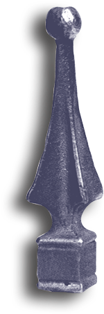 3/8" Fully Weldable Hot Stamped Steel Ball Point Finial - Paint Brush (500x500), Png Download