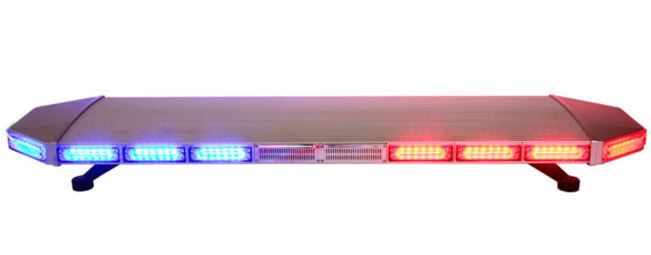 Thin Lightbar With Speaker Blue Red Flashing Led Emergency - Red And Blue Light Bar (650x489), Png Download
