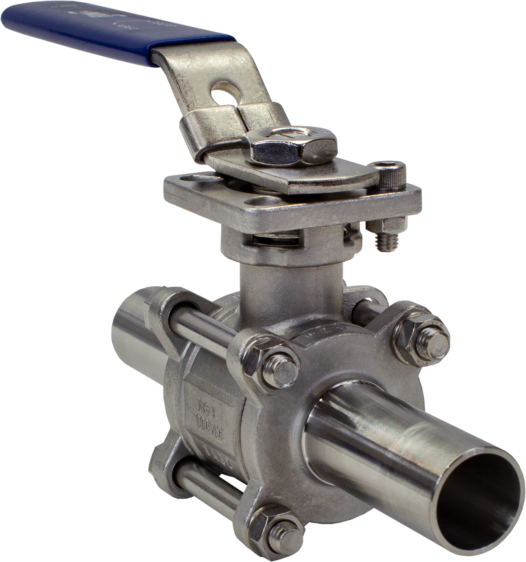 Flow , 3 Piece Stainless Steel Ball Valve (2072x2072), Png Download