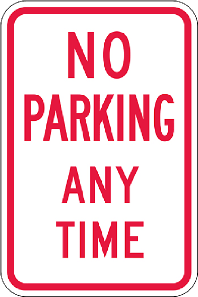 Download No Parking Any Time Sign, 18 Inch X 12 Inch - Printable No ...