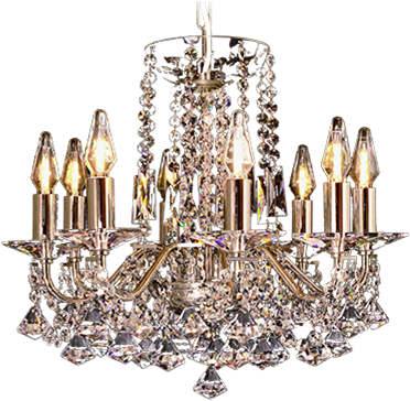 Lampara Araña Png - Chandelier (998x384), Png Download