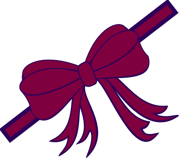 Free Download Red Christmas Ribbon Bow Magnets Clipart - Maroon Bow Clipart (600x532), Png Download