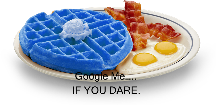 Blue Waffle Combo - Waffles Con Huevo Y Tocino (759x367), Png Download