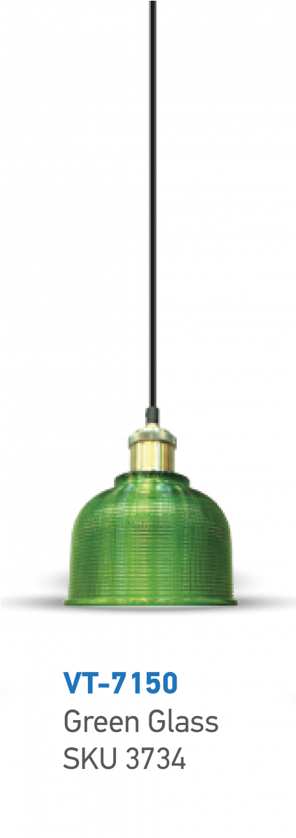 V-tac 3734 Glass Pendant Light - Green - 150cm (vt-7150) (1200x1200), Png Download
