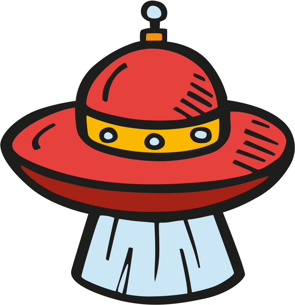 Download Svg Download Png - Cartoon Alien Ship (1024x1024), Png Download