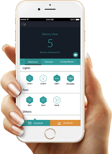 Smart Home Cubical Home Automation India Home Automate - Mockup Iphone Hand Png (700x527), Png Download