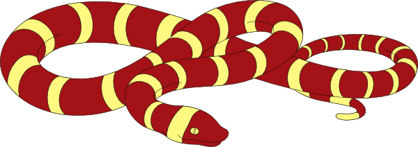Red Snake Yellow Stripes (600x212), Png Download
