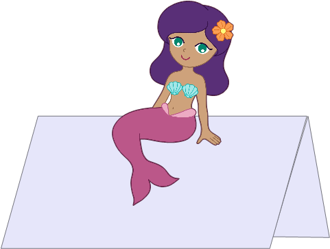 Here And Example Of The Type Of Place Card I'm Thinking - Transparent Background Mermaid Clipart Png (501x383), Png Download