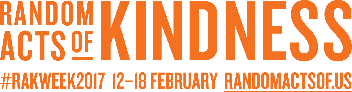 Rakweek Logo Lockup Landscape Cmyk Orange - Random Acts Of Kindness Week (1224x320), Png Download