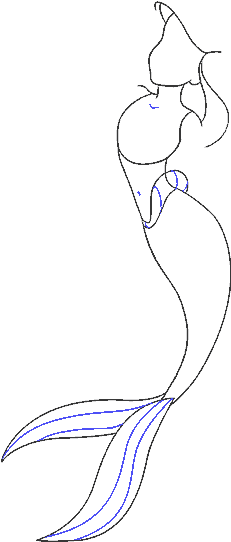 How To Draw Mermaid Ariel - Sketch (678x600), Png Download