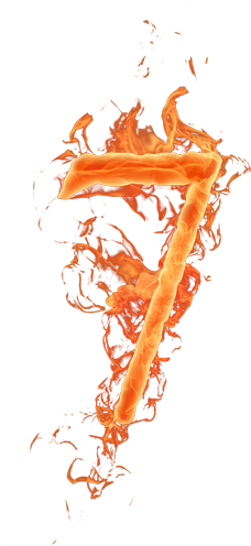 Alfabeto Hecho Con Fuego - Alphabet (241x500), Png Download