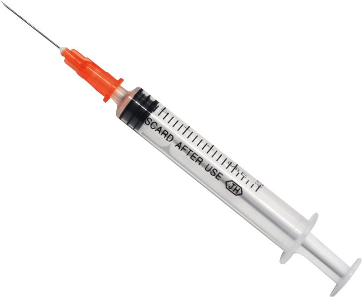 Veterinary 2ml Plastic Disposable Syringe With Needle - Folhas De Serra De Fita (800x800), Png Download