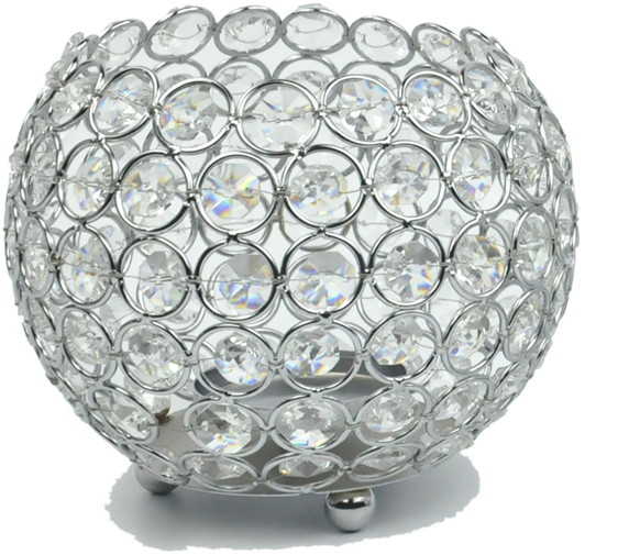 Mini Silver Crystal Votive Candle Holder - Tealight (700x700), Png Download
