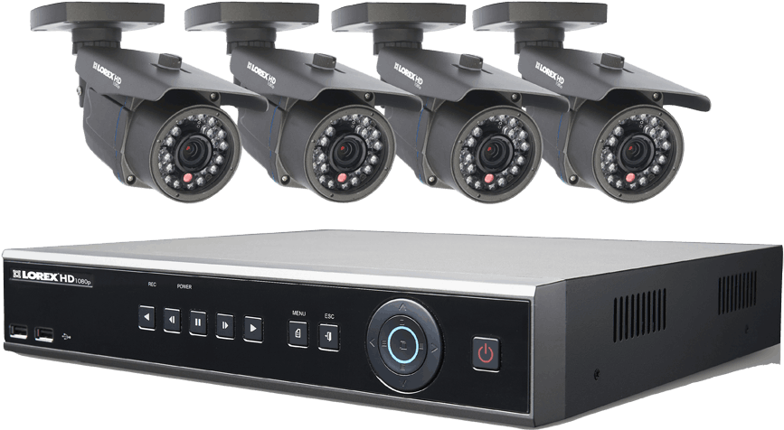Hd Security Camera System With 4 High Definition Cameras - Cctv Digital Video Recorders (900x600), Png Download