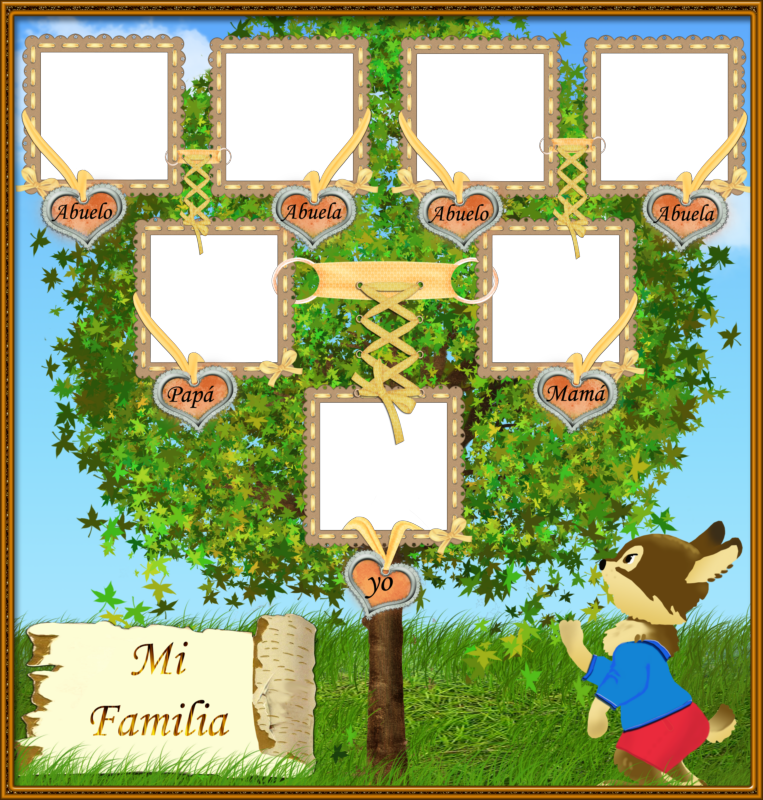 Árbol Genealógico ~ E E B Profª - Family Frame Photoshop (763x800), Png Download
