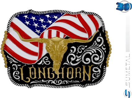 Fivela Longhorn (501x369), Png Download