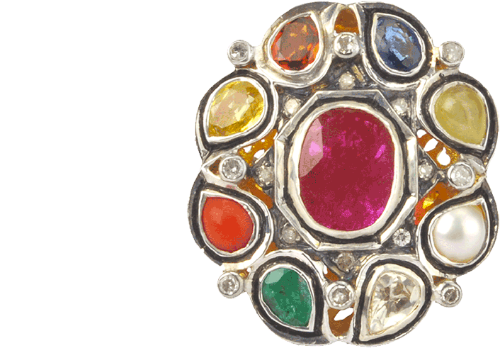 9 Different Stones With Diamonds In Gold And Silver - Silver (1024x1024), Png Download