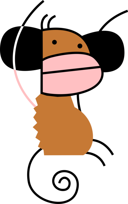 Vector Illustration Of Chimpanzee Primate Monkey Ape - Illustration (440x700), Png Download