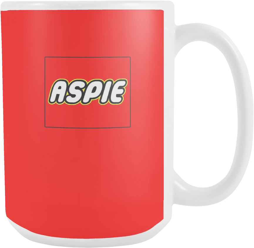 Aspie Aspergers Coffee / Cocoa / Tea 15oz Ceramic Red - Build On Brick Mug (1024x1024), Png Download