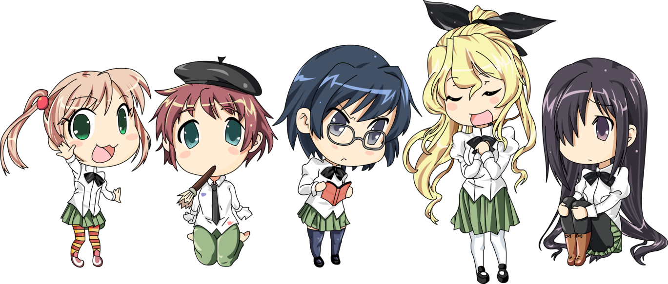 Katawa Shoujo Vector Transparent Chibi S By Pikkirby-d4ve1l5 - Katawa Shoujo Rin Chibi (1369x583), Png Download