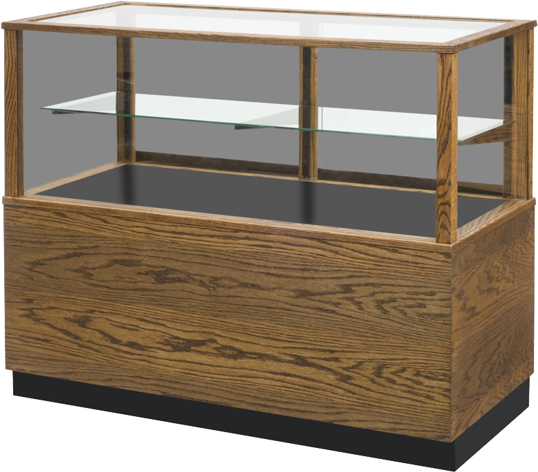 Contemporary Half Vision Retail Display Case With Storage - Display Case (806x700), Png Download