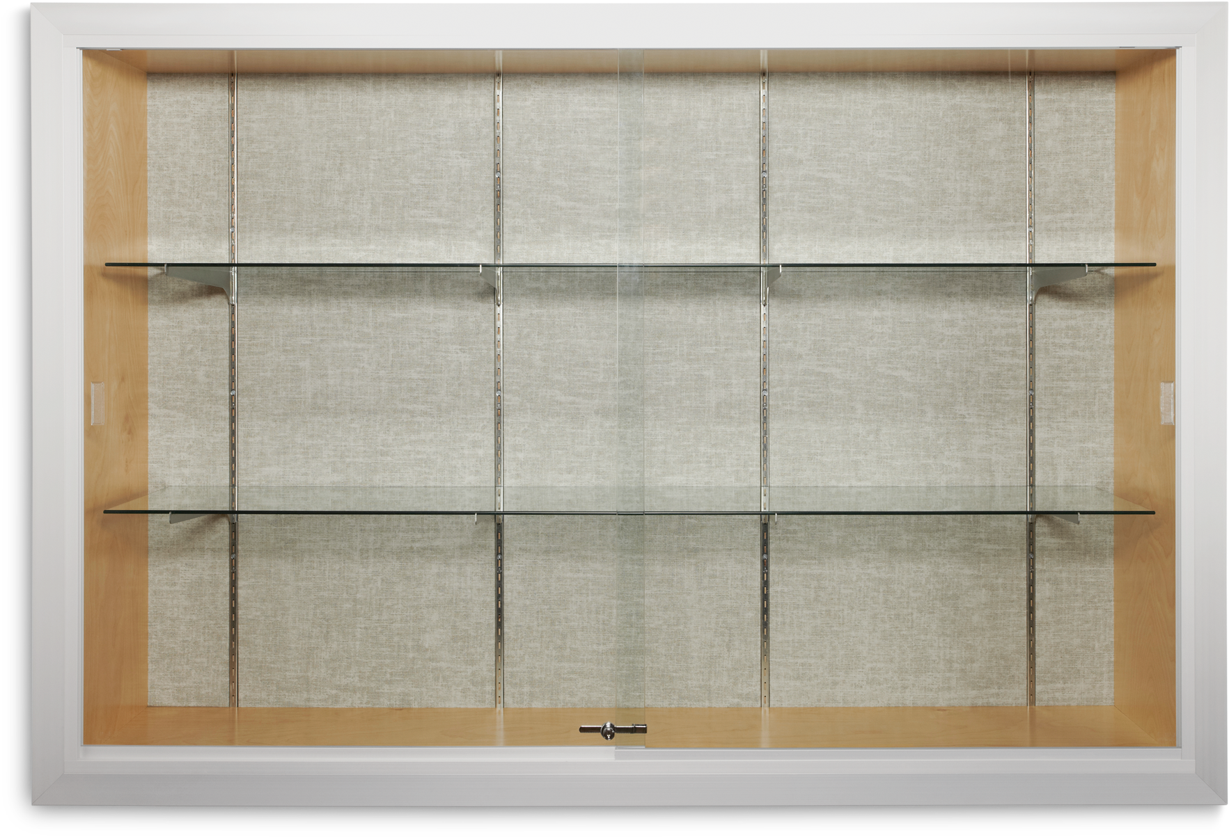 Recessed Display Case With Hinged Glass Doors (1800x1251), Png Download