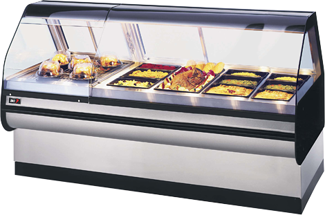 Wdcg 6 Six Well Hot Case Independent Top & Bottom Heat - Commercial Food Display (470x311), Png Download