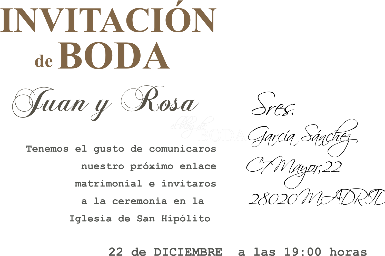 Awesome Invitacion De Boda Texto With Invitacion De (1783x1258), Png Download