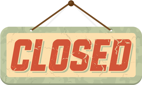 Closed Submissions We're Sorry - Open Retro (600x370), Png Download