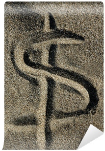 Fotomural Signo De Dólar Americano En La Playa De Arena - United States Dollar (400x400), Png Download