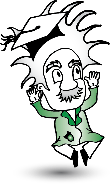 Einstein Graduation - Cartoon (601x744), Png Download