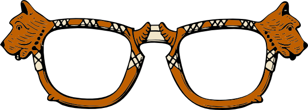 How To Set Use Brown Scottie Dog Eyeglasses Front Frame (600x215), Png Download