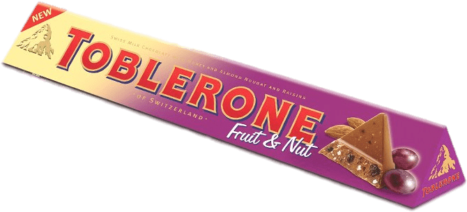 Chocolate Treats - Toblerone Fruit & Nut Milk Chocolate - 3.52 Oz (684x440), Png Download