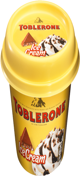 Toblerone Vanilla Milk Chocolate Coated Honey And Almond - Milk Chocolate (400x900), Png Download