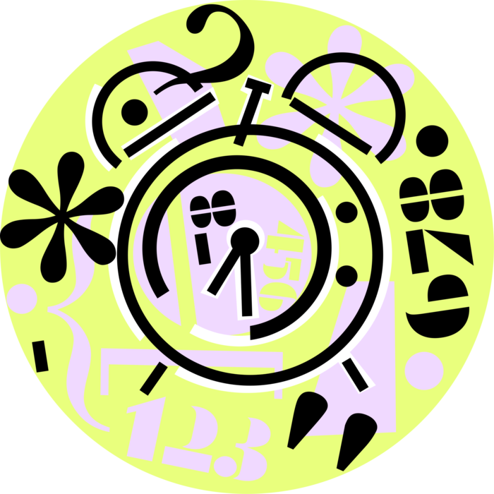 Vector Illustration Of Alarm Clock Ringing Its Morning - Circle (700x700), Png Download