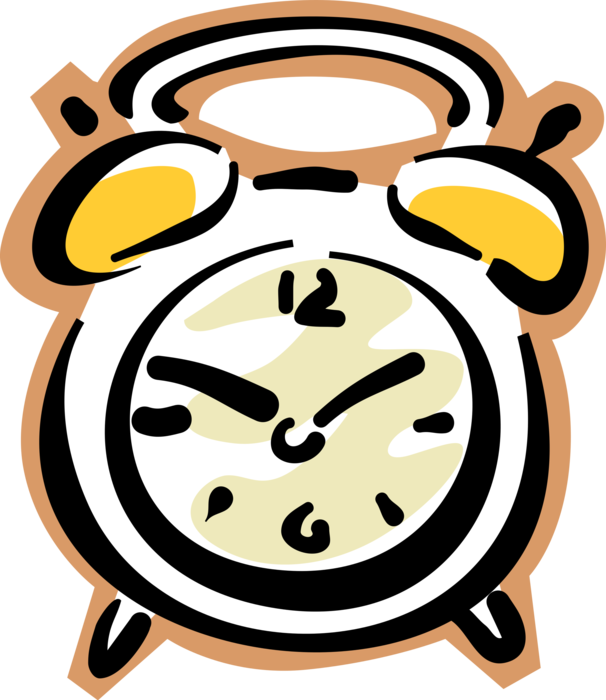 Vector Illustration Of Alarm Clock Ringing Its Morning - Alfavita Coloring The Greek Alphabets (greek Edition) (606x700), Png Download