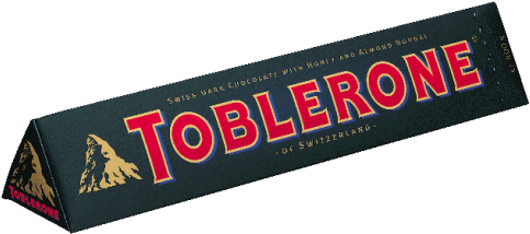 10 X Toblerone Dark 100g - Toblerone Black (506x580), Png Download