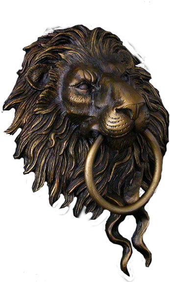 Lion Door Knocker - Lionhead Door Knocker For Sale (389x576), Png Download
