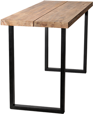 Prox Mesa Alta Comedor Teca Y Hierro Blok 130x68x90 (900x600), Png Download