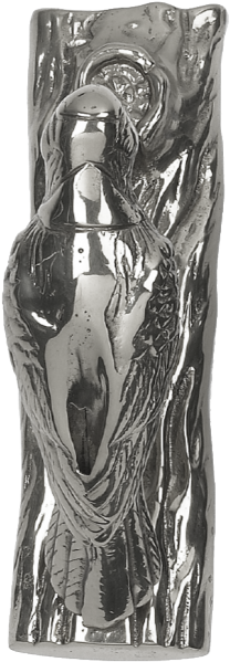 Bright Chrome Woodpecker Door Knocker - Relief (700x700), Png Download