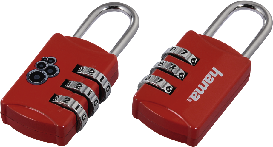 Combination Luggage Padlock, Circle - Cadenas A Combinaison Rouge (1100x1100), Png Download